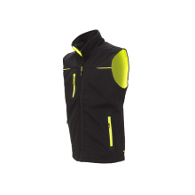 GILET SOFTSHELL UNIVERSE BLACK CARBON/JAUNE FLUO