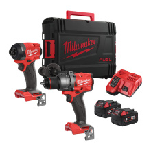 DUOPACK MILWAUKEE VISSEUSE + VIS. A CHOC M18 FPP2A3-502X 18V/5A