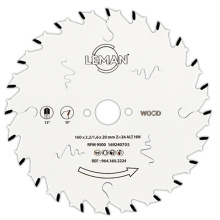 LAME SCIE CIRCULAIRE BOIS Ø160 AL30MM 24DTS