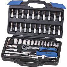 COFFRET DOUILLES + EMBOUTS 1/4 38PCS HISER