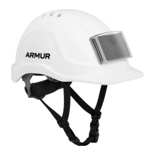 CASQUE CHANTIER GUARDIAN ARMUR BLANC + PORTE BADGE + JUGULAIRE