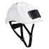 R011025 CASQUE CHANTIER ENDURO BLANC + PORTE BADGE + JUGULAIRE